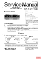 Technics - RSTR-373-M-2 - Service manual 
